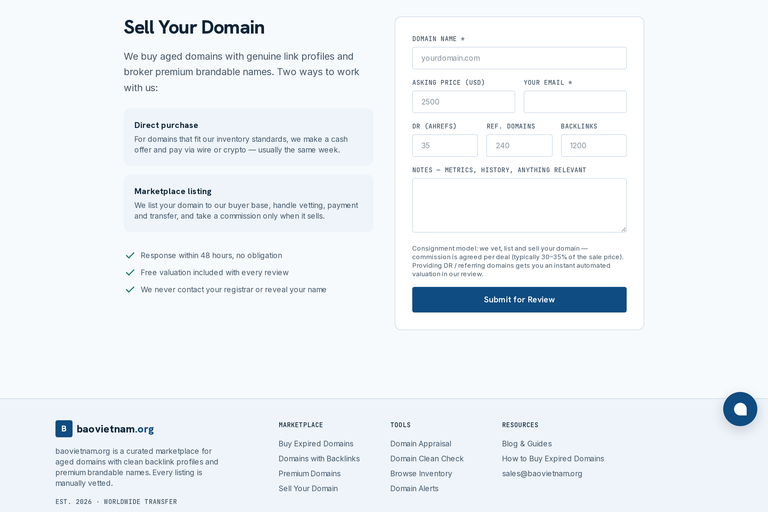 How selling your domain on consignment works